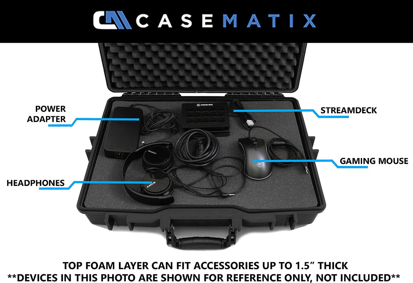 17" Elite Custom Waterproof Laptop Case Compatible with Acer Predator Helios 300, Helios 500, Nitro 5 and More Gaming Laptops 15.6"-17.3"