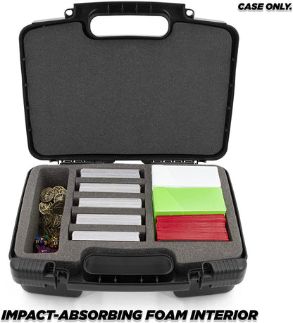 Trading Card Case and Card Game Organizer for 960 Cards - Hard Shell Card Case Holder for Trading Cards with 8 Dividers, Accessory Storage