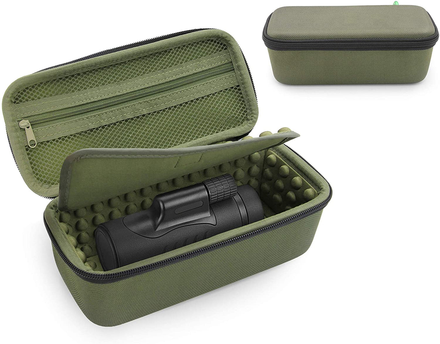 Travel Size Scope Hard Case for Slopehill Monocular Telescope Mt-001, Simitten Professional 12x42, Exposure Optics and More- Green Case Only