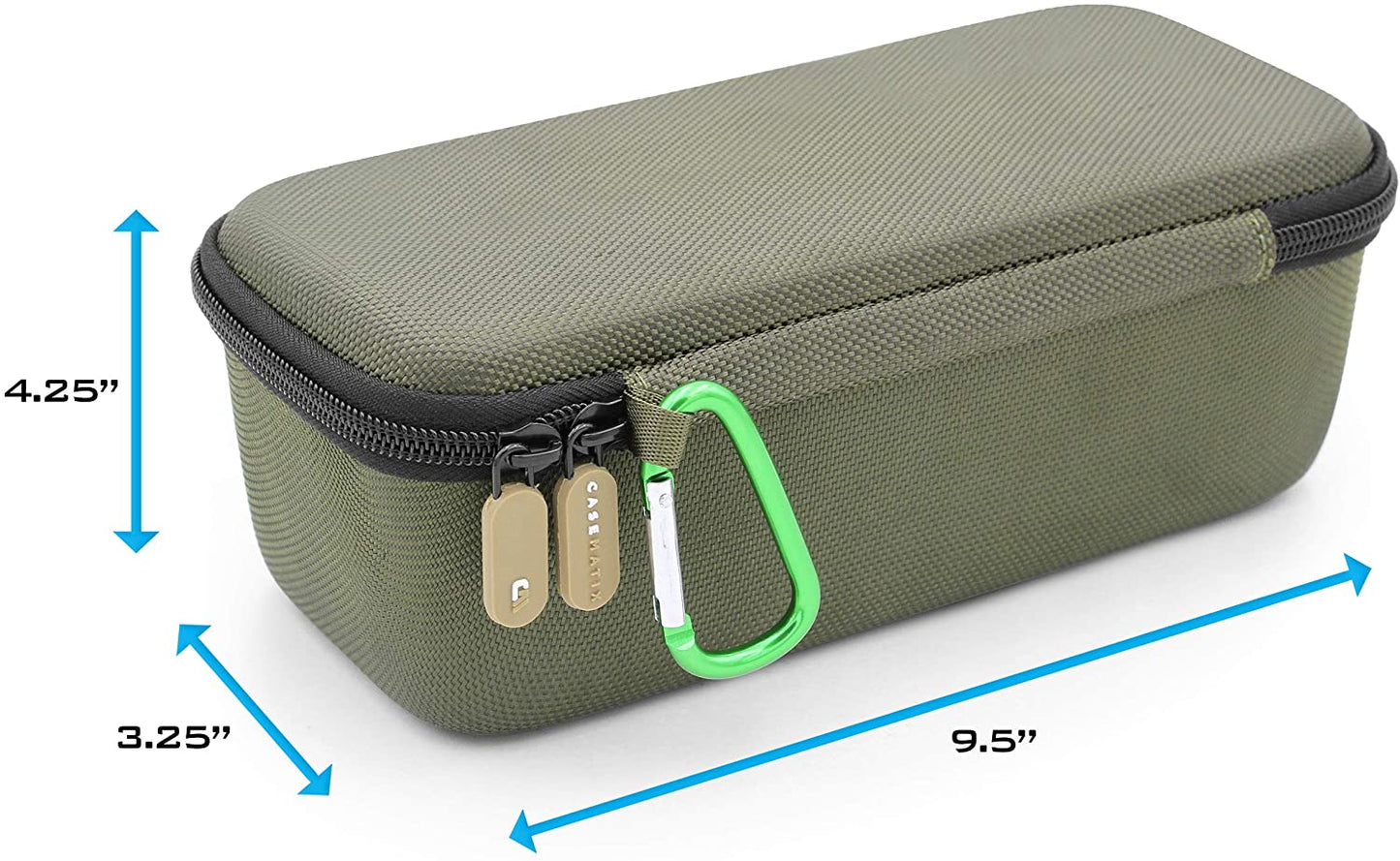 Travel Size Scope Hard Case for Slopehill Monocular Telescope Mt-001, Simitten Professional 12x42, Exposure Optics and More- Green Case Only
