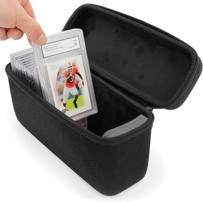 Graded Card Case Compatible with 30+ BGS PSA FGS Graded Sports Trading Cards, Hard Shell Graded Slab Card Storage Box