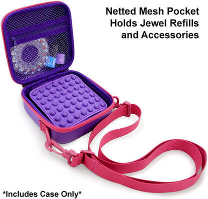 Portable Carrying Case Compatible with Blinger Deluxe Set Hair Styling Tool - Dustproof Purple EVA Protection with Padded Divider & Shoulder Strap