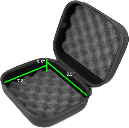 Binoculars Case with Foam Interior - Hard Shell Binocular Case with Reinforced Zippers, Rubber Travel Handle and Accessory Bag - Case Only