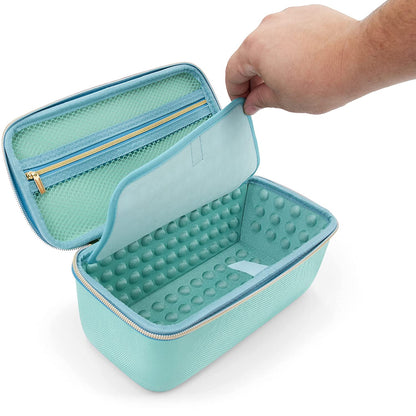 Clipper Case Holds Clippers, Hair Buzzers and Trimmers - Barber Travel Case For Hairstylist and Salon Hair Cutting Supplies - Turquoise