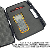 CASEMATIX Digital Multimeter Case Compatible with Fluke Multimeter Fluke 117, Fluke 87 V and More Leads and Accessories Includes Case Only