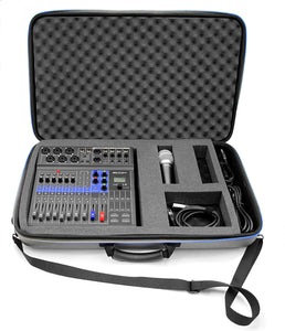 CASEMATIX Portable Studio Case Compatible with Zoom Podcast Digital Mixer Livetrak L8 Recorder and Accessories, Includes Carry Bag Only with Strap