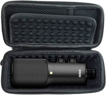 USB Condenser Microphone Case Compatible with NT USB NTUSB NT1 A Mics and Cables - Sleek Travel Case with Padded Foam Interior - Case Only