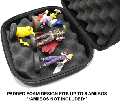 Protective Travel Case Compatible with up to Six Amiibo Figures - Hard Shell Carrying Case Only