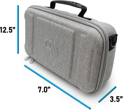 Dual Wireless Microphone Case for Wireless Mic System Compatible with Sennhesier, Shure Microphones and More, Dual Mic Bag with Strap