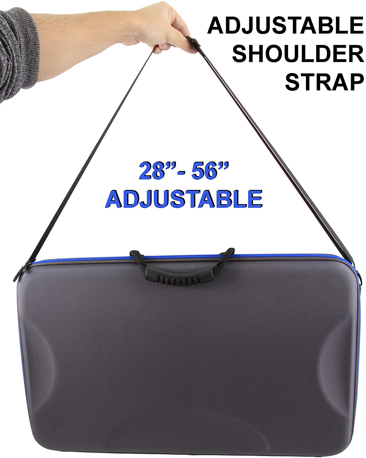 Portable Studio Case Compatible with Zoom Podcast Digital Mixer Livetrak L8 Recorder and Accessories, Includes Carry Bag Only with Strap