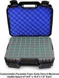 CASEMATIX 17 inch Mobile Podcast Station Travel Case for Microphones, Recorders, Laptops and Cables with Dual Customizable Foam Layers, Case Only