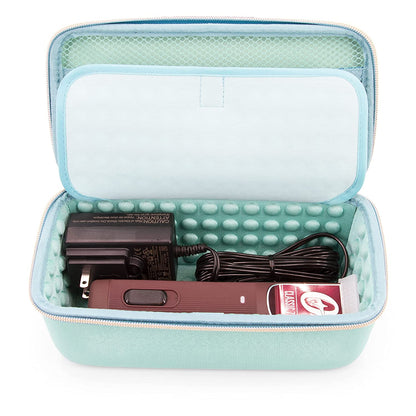 Clipper Case Holds Clippers, Hair Buzzers and Trimmers - Barber Travel Case For Hairstylist and Salon Hair Cutting Supplies - Turquoise