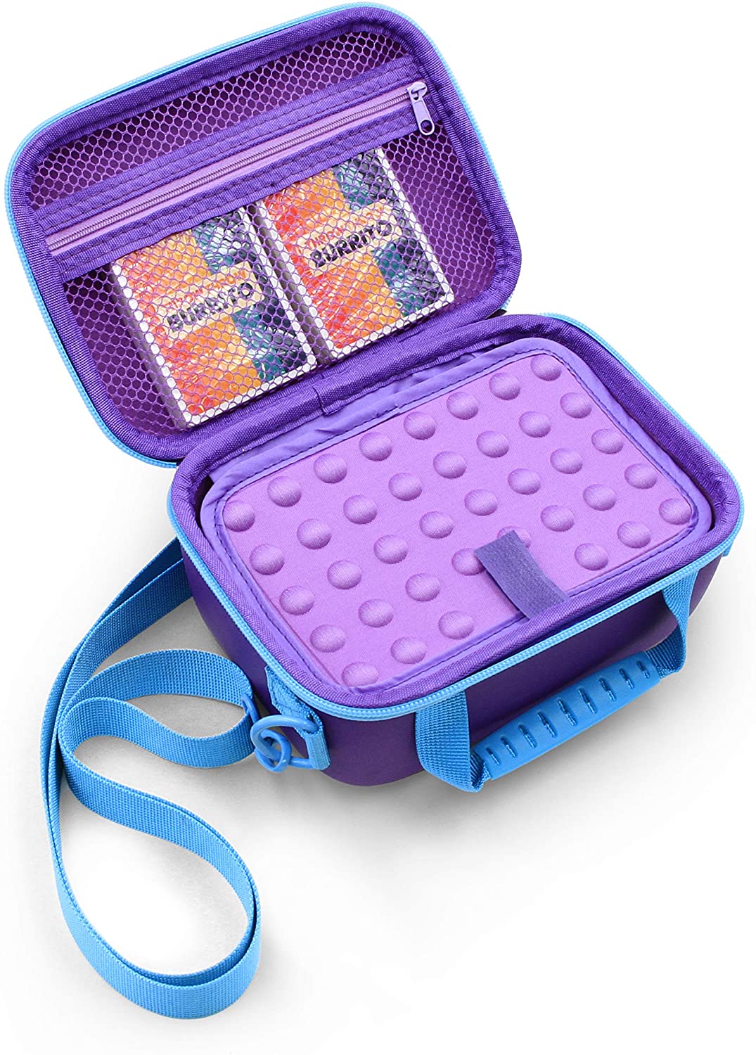 Card Game Case Compatible with Throw Throw Burrito by Exploding Kittens - Travel Storage with Shoulder Strap - Protects Cards from Bending