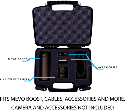 Hard Shell Case for Mevo Plus Compatible with Mevo Live Event Camera, Boost, Cables, Tripod & Accessories – Custom Padded Case Only