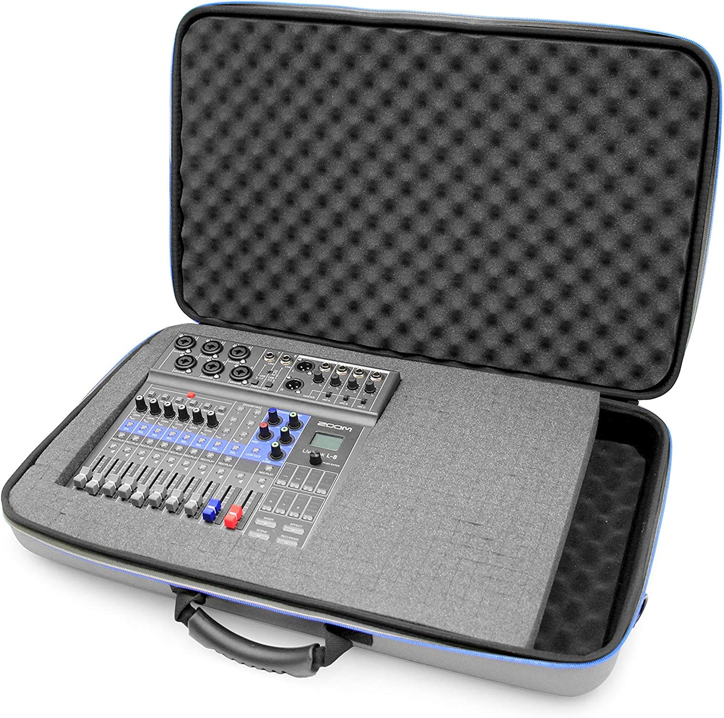 Portable Studio Case Compatible with Zoom Podcast Digital Mixer Livetrak L8 Recorder and Accessories, Includes Carry Bag Only with Strap