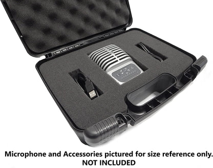 Studio Microphone Case Compatible with MV51 MVI MV88 MVL Microphones- Hard Shell Travel Case with Customizable Foam - Made in USA