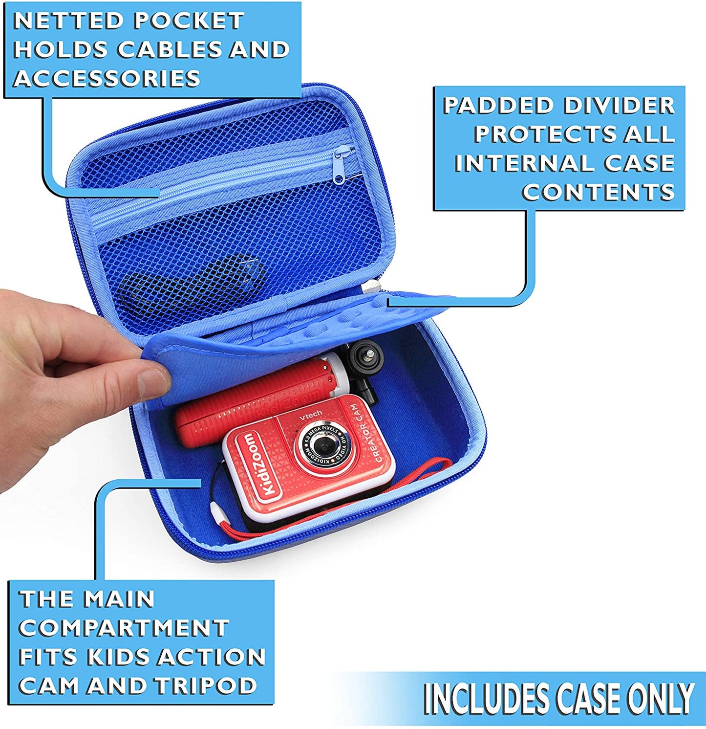 Toy Camera Case Compatible with VTech KidiZoom Creator Cam Video Camera and Vtech Kidizoom Camera Accessories, Includes Toy Case Only