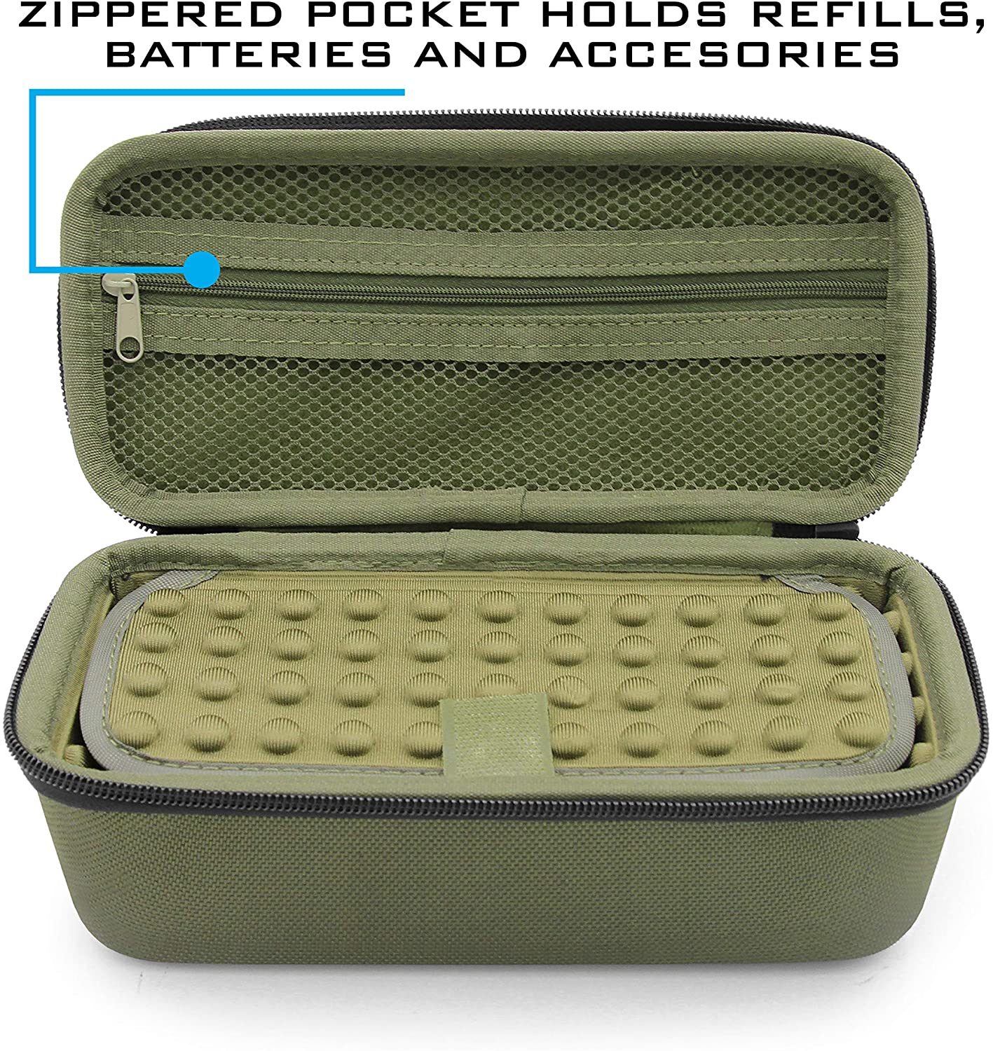 Travel Size Scope Hard Case for Slopehill Monocular Telescope Mt-001, Simitten Professional 12x42, Exposure Optics and More- Green Case Only