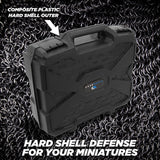 CASEMATIX Miniature Storage Hard Shell Figure Case - Dual Layer Foam Miniature Case for Miniatures, Compatible with Warhammer 40k, DND & More!