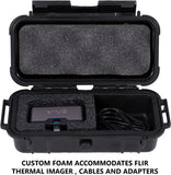 CASEMATIX Waterproof Thermal Imager Case Compatible with FLIR 1 Pro iOS, USB-C or Android IR, Cables and Small Adapters