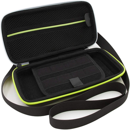 Carrying Case Compatible with Nintendo Switch Lite - 8 Game Slots, Non-Scratch Divider for Screen Protection, Accessory Storage and Adjustable Strap