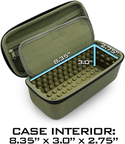 Travel Size Scope Hard Case for Slopehill Monocular Telescope Mt-001, Simitten Professional 12x42, Exposure Optics and More- Green Case Only