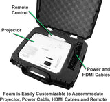 CASEMATIX Projector Travel Case with Hard Shell Outer & Foam Interior Compatible with Select Epson VS240, VS345, VS340 3LCD, XGA, SVGA & 3D Projectors