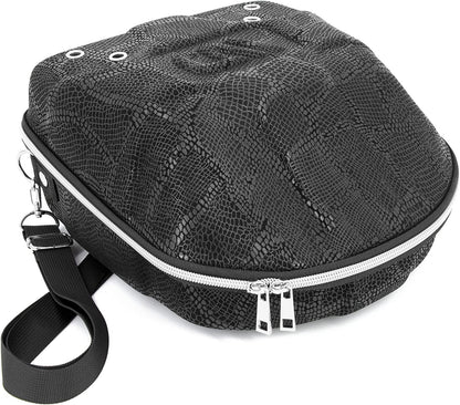 Hat Travel Case for Baseball Caps with Crush-Resistant Hard Shell Outer and Adjustable Shoulder Strap