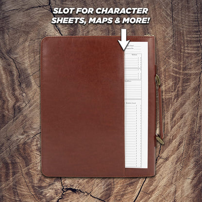 D&D Book Cover Sleeve - Protective 11" TTRPG Rulebook Cover with Bookmark & Pen Loops