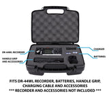 CASEMATIX Customizable Recorder and Accessory Travel Case Compatible with Tascam DR-05x, Dr-40x, 22L 100MK, 100MKiii, 44WL Recorder and Accessories