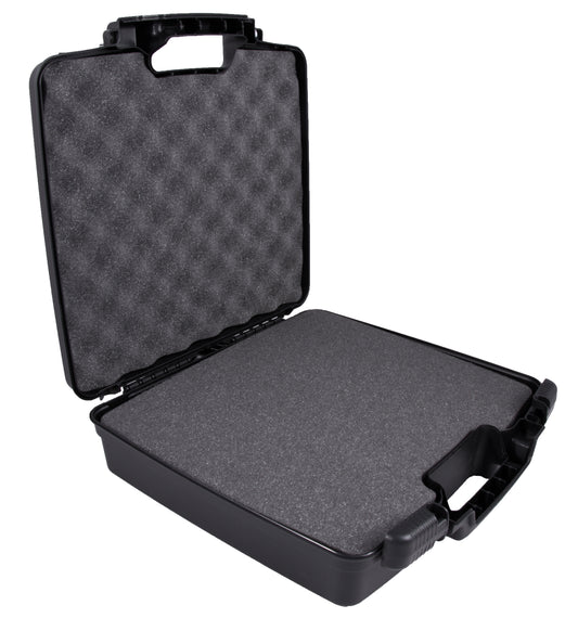 15.5" Hard Travel Case with Padlock Rings and Customizable Foam - Fits Accessories up to 13.25" x 10.5" x 2"