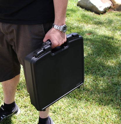 15.5" Hard Travel Case with Padlock Rings and Customizable Foam - Fits Accessories up to 13.25" x 10.5" x 2"