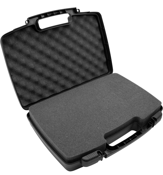 17" Hard Travel Case with Padlock Rings and Customizable Foam - Fits Accessories up to 14.5" x 7.5" x 2.75"