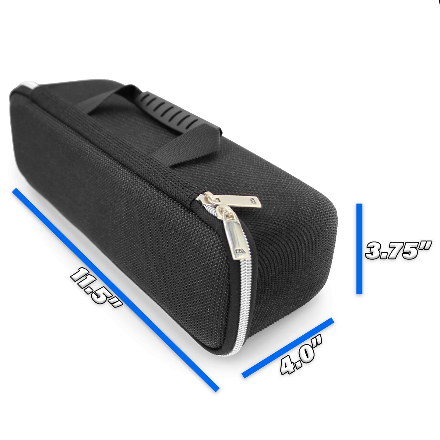 Wireless Microphone Case Compatible with 11" Wireless Mic System Handheld Microphones Fits Up To Two Mics - Black Case Only