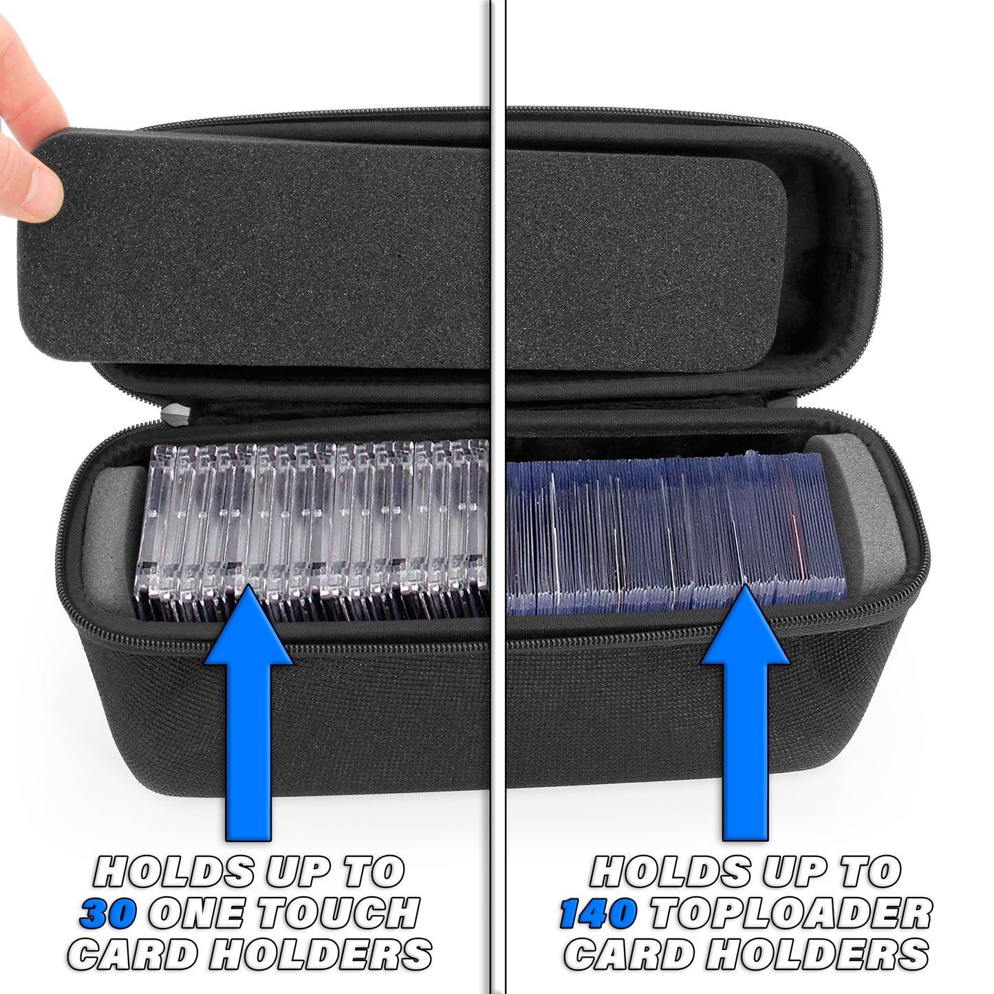 Graded Card Case Compatible with 30+ BGS PSA FGS Graded Sports Trading Cards, Hard Shell Graded Slab Card Storage Box