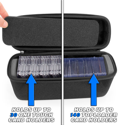 Graded Card Case Compatible with 30+ BGS PSA FGS Graded Sports Trading Cards, Hard Shell Graded Slab Card Storage Box