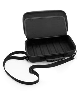 CASEMATIX 12.75" Hard Shell EVA Travel Case with Shoulder Strap and Padded Divider - Fits Accessories up to 11.5" x 5.5" x 2"