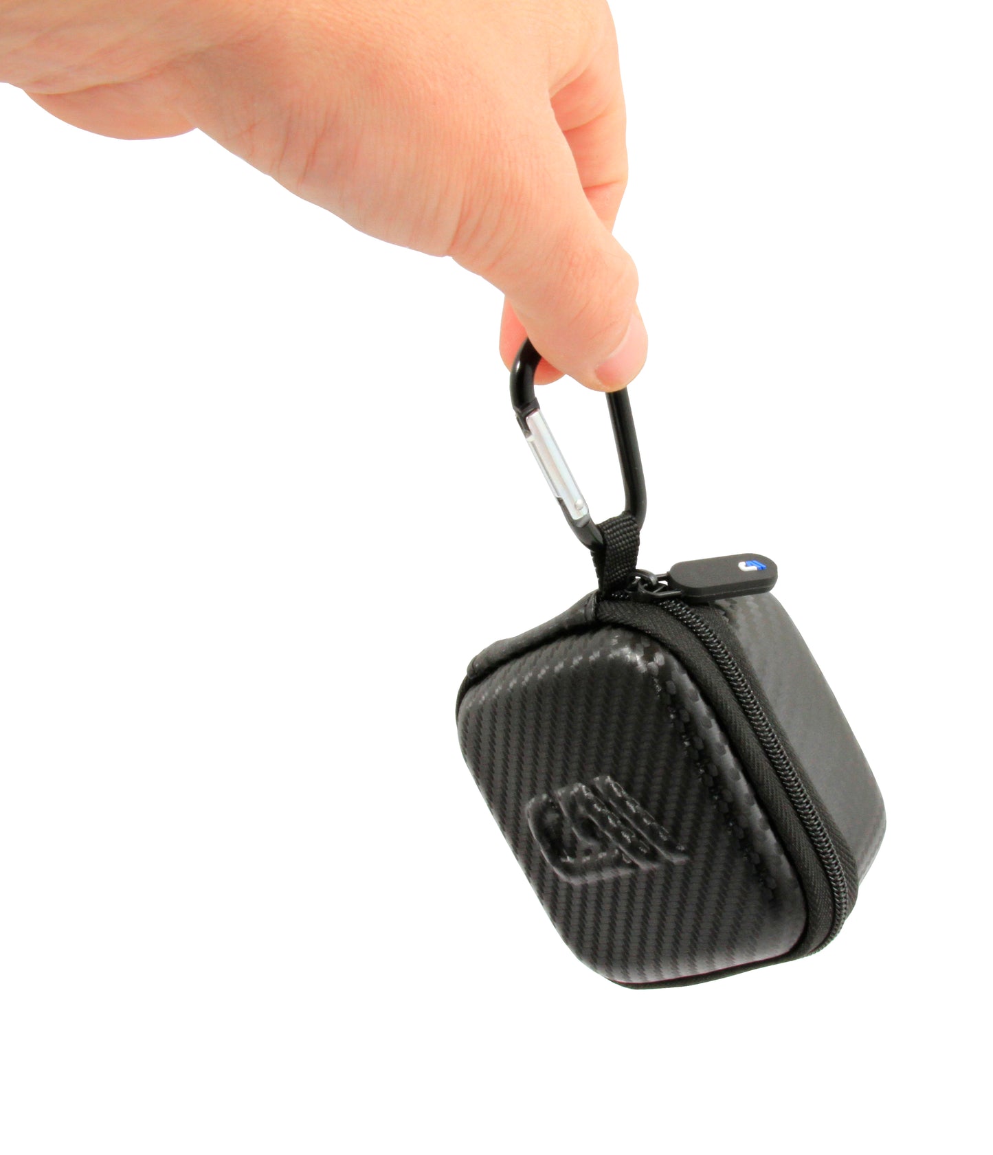 3.75" Hard Shell EVA Travel Case with Carabiner Clip - Fits Accessories up to 3.25" x 3.25" x 1.75"
