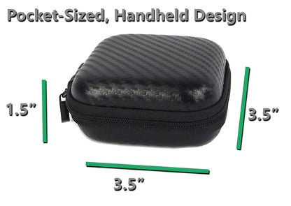 3.5" Hard Shell EVA Travel Case with Wrist Strap - Fits Accessories up to 3" x 3" x 1.2"