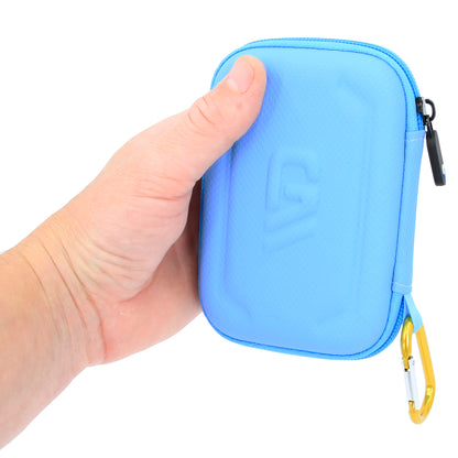 Travel Dice Case and Dice Holder for RPG Dice with Padded Interior Divider and Wrist Strap - Hard Shell Protective Dice Box