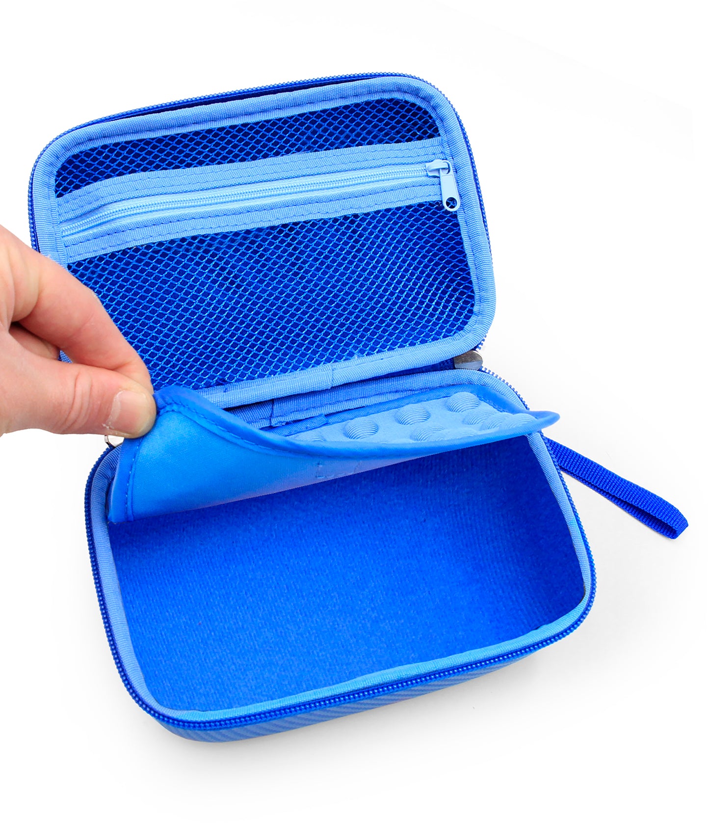 Toy Case Compatible with Pop It! Pro Game Light-up Fidget Toy - Blue Carry Case Only for Sensory Toys