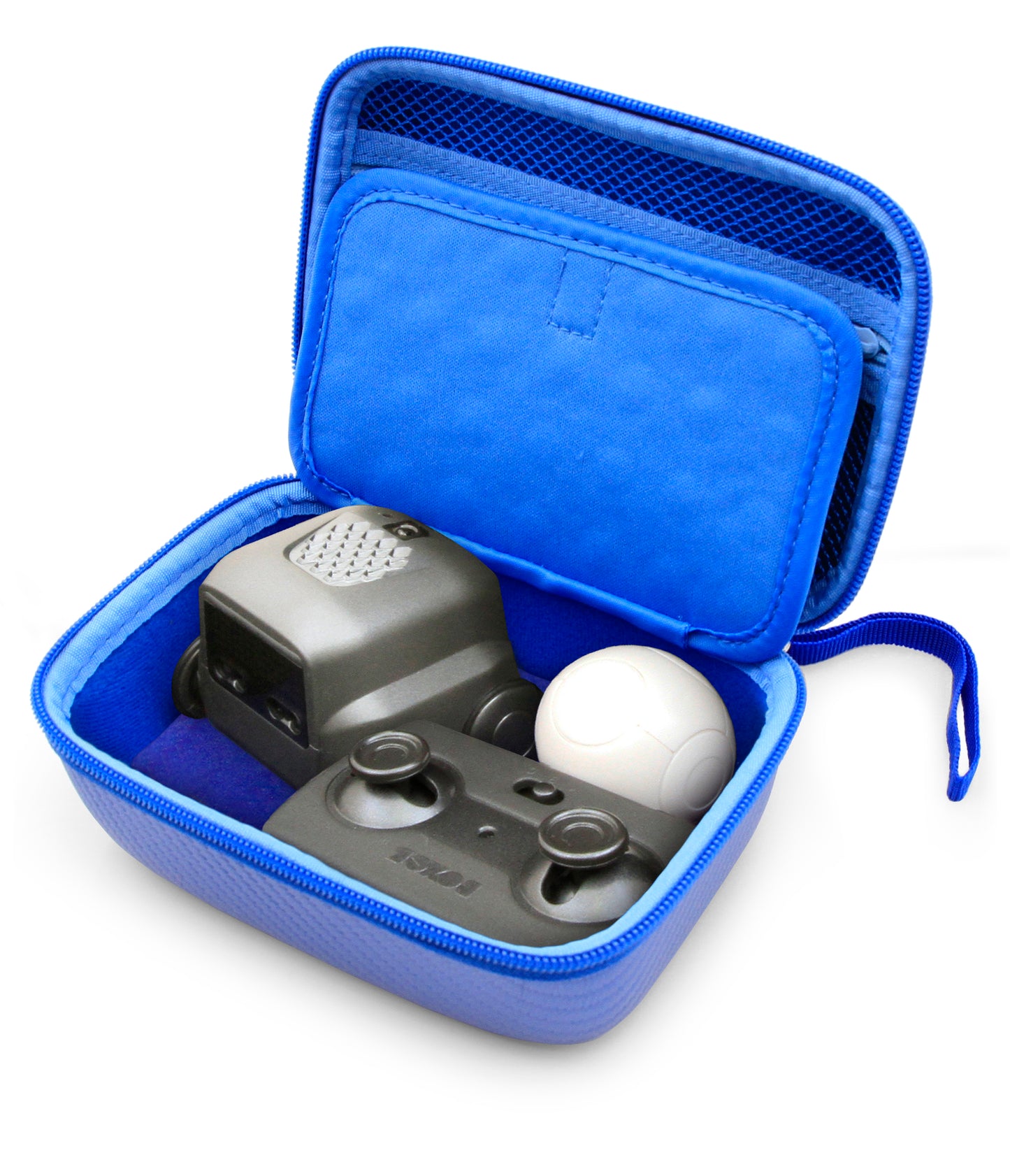 Blue Toy Case for Boxer Interactive Ai Robot, Includes Toy Box and Felt Bag to Hold Game Activating Feature Cards, Case Only
