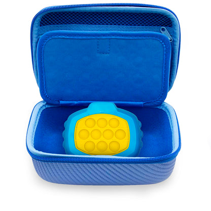 Toy Case Compatible with Pop It! Pro Game Light-up Fidget Toy - Blue Carry Case Only for Sensory Toys