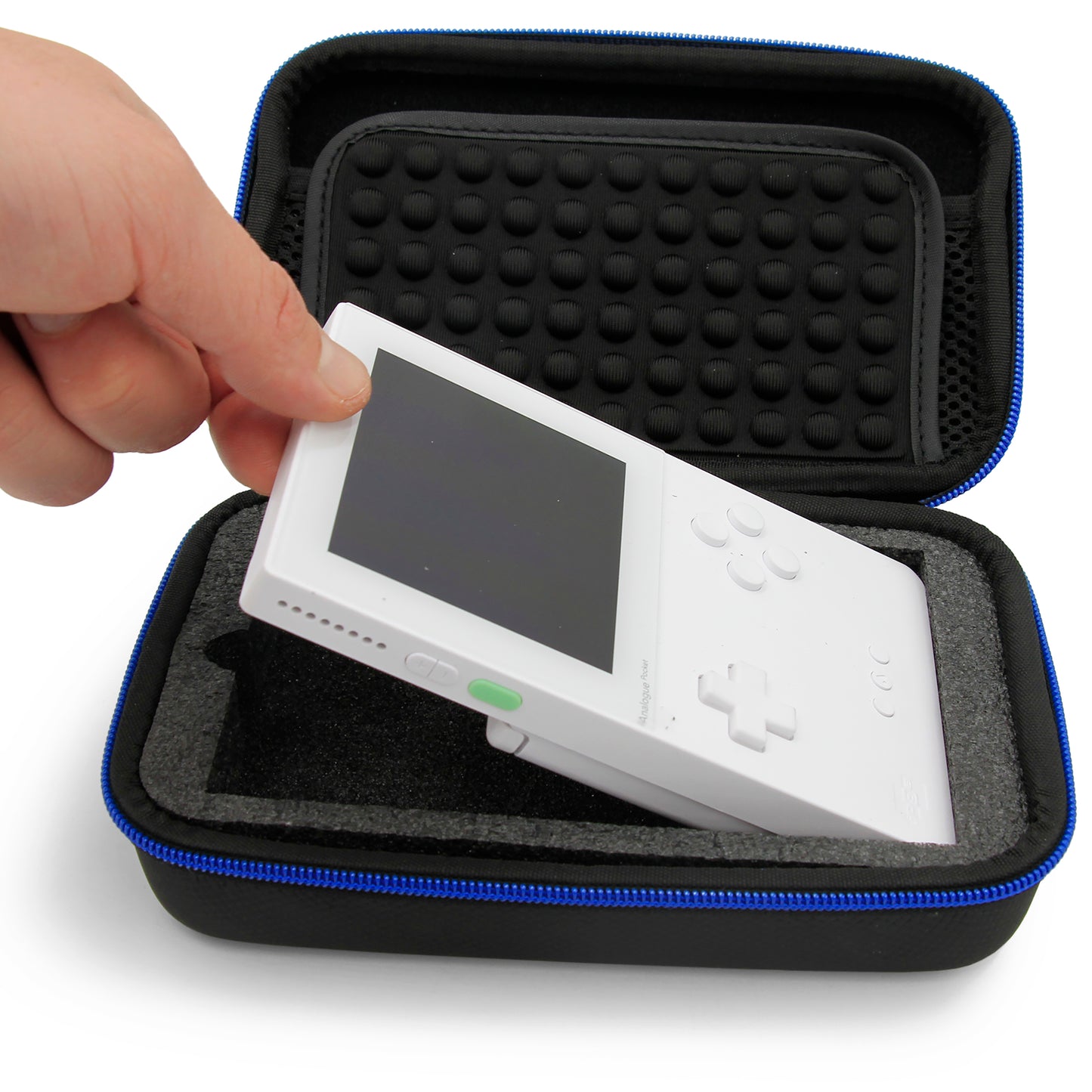 Travel Case Compatible with Analogue Pocket Handheld Game Console, Gaming Flash Cartridges, Charge Cable and More in Custom Foam - Case Only