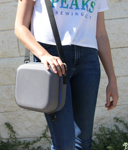 9.5" Hard Shell EVA Travel Case with Shoulder Strap and Padded Divider - Fits Accessories up to 8.5" x 7.5" x 2.5"