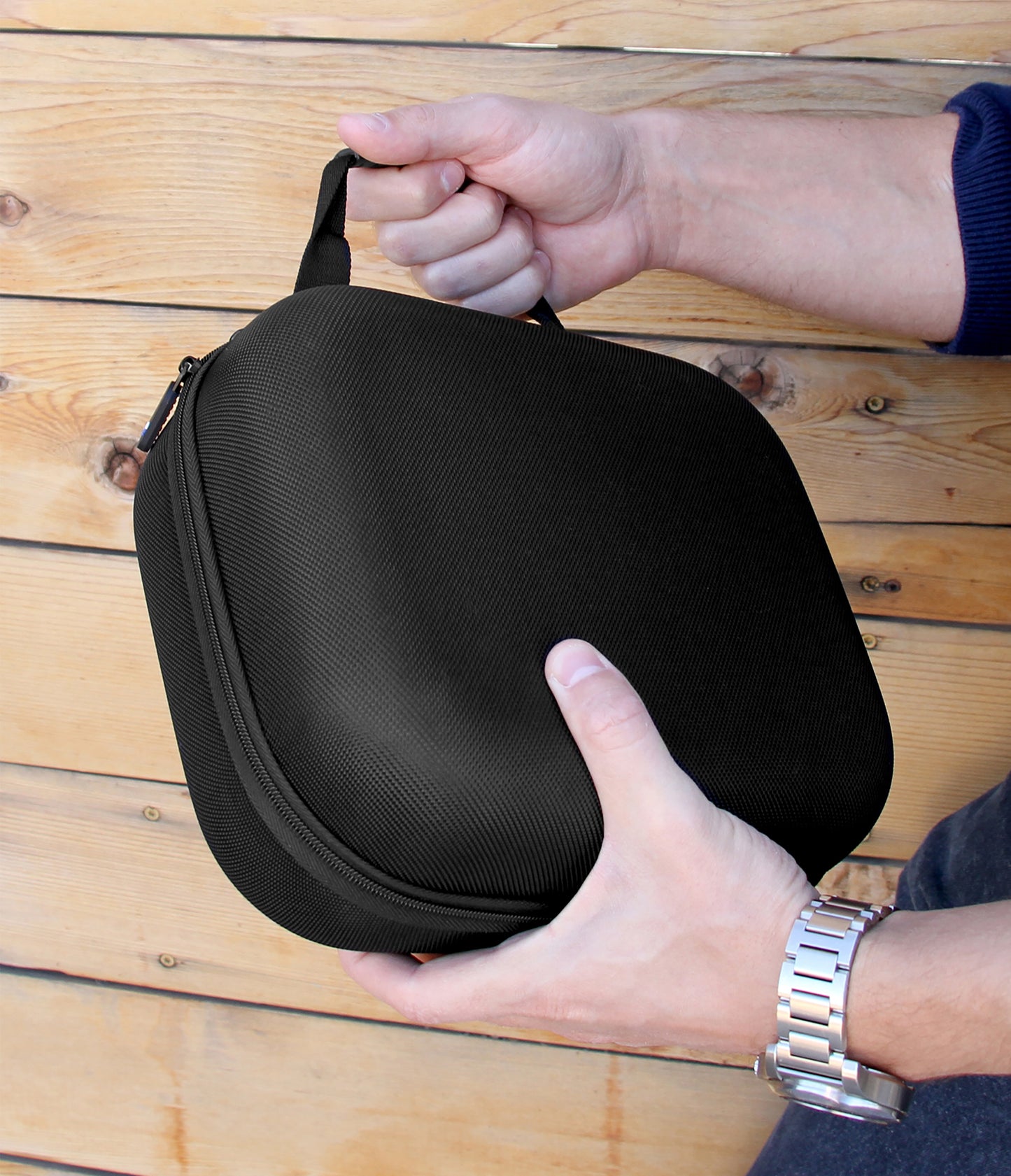 9.75" Hard Shell EVA Travel Case with Wrist Strap and Padded Divider - Fits Accessories up to 9" x 7.5" x 3"