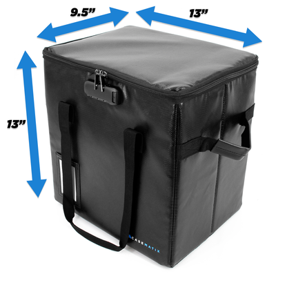 Vinyl Record Case For Up To 40 Records - Fire Resistant Vinyl Record Storage Case with Combination Lock and Removable Divider