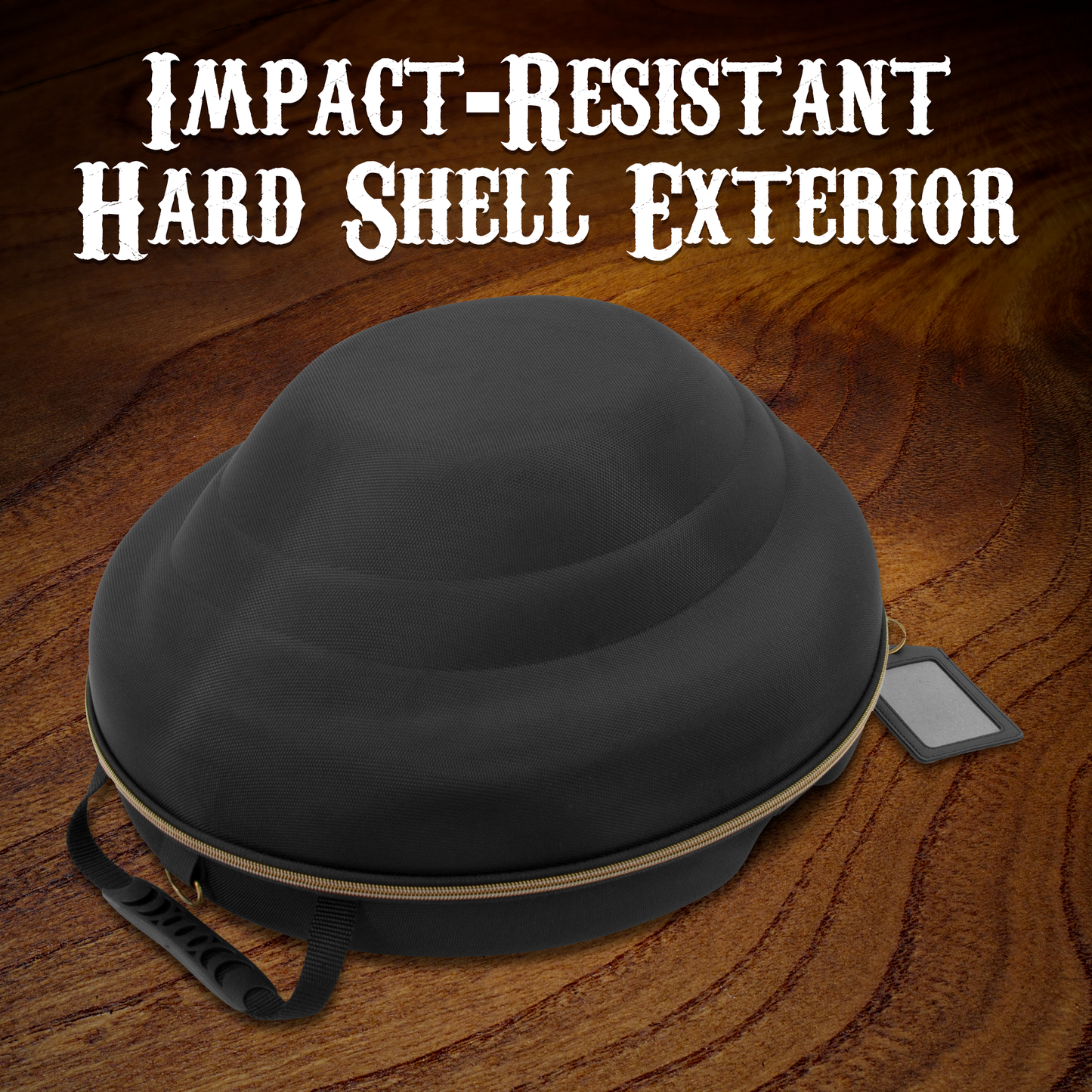 Cowboy Hat Box Cowboy Hat Storage for Brims Up To 4.75" - Hard Shell Hat Case with Adjustable Carry Strap and ID Slot - 4 Color Options