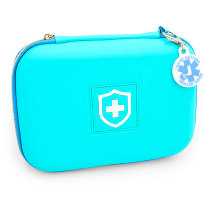 8" Turquoise Asthma Inhaler Case for Travel Fits Spacer, Mask and Accessories, Includes Case Only