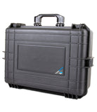 CASEMATIX 23" Waterproof Hard Travel Case with Padlock Rings and Customizable Foam - Fits Accessories up to 18" x 11" x 6"